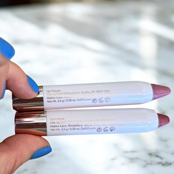 DOLL 10 NEW Lip Crayon Bundle X2 Full Size Let Go & No Boundaries Shades - Picture 5 of 5